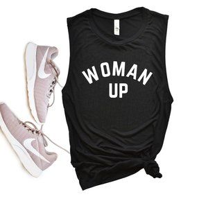 Black Woman UP Muscle tank top NEW